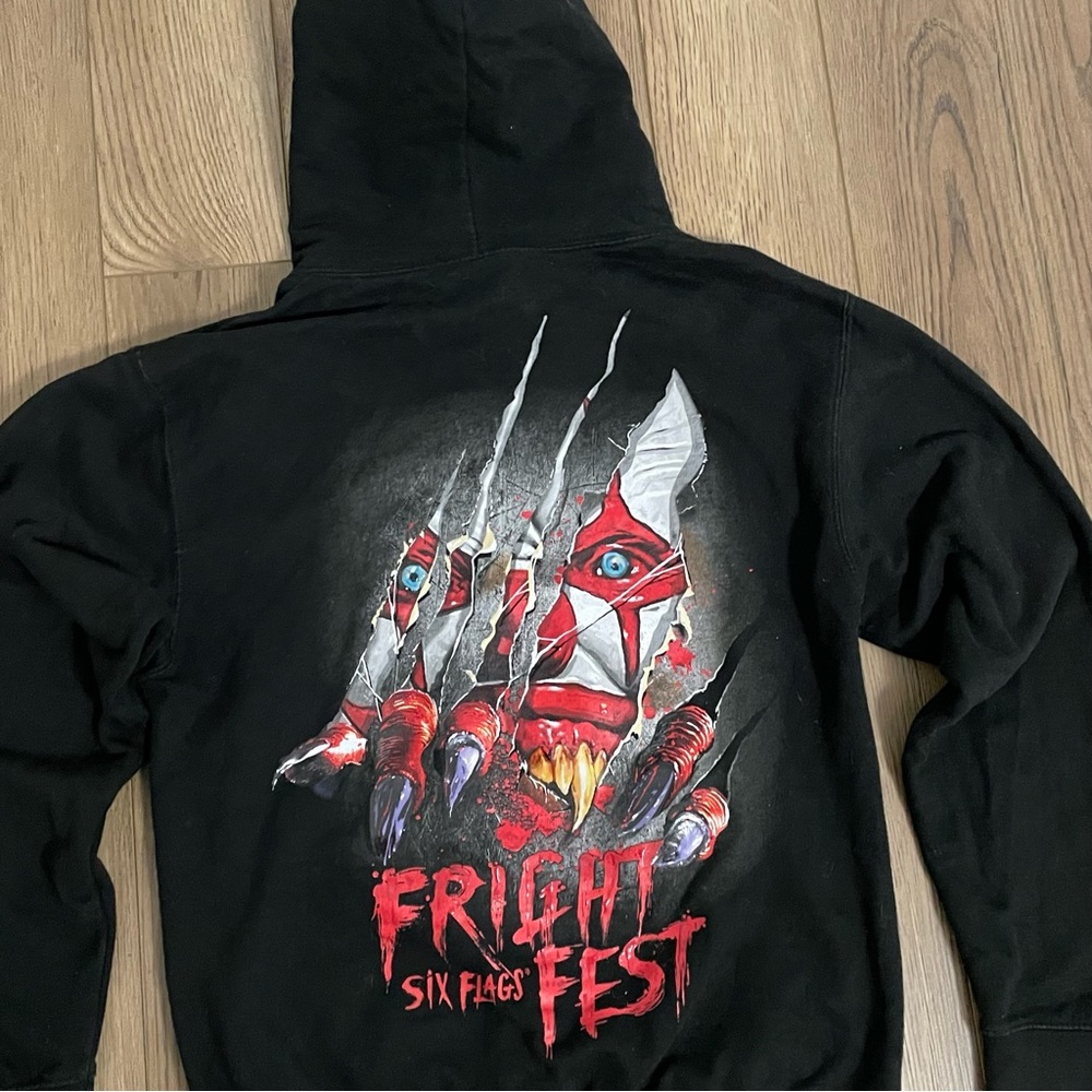 Six Flags Fright Fest‎ Black Clown Hoodie